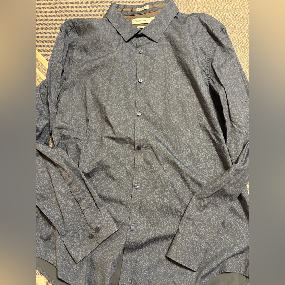 Calvin Klein Dark Blue Button Down Shirt
